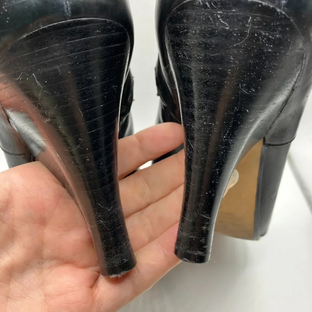 Gorgeous Max Studio RALLY Boots Genuine Fine Black Leather Ankle Boots Size 9